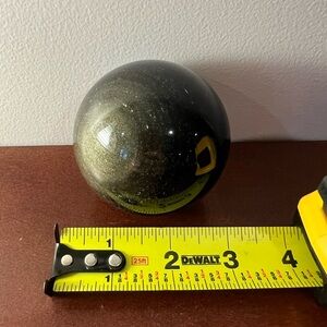 Large Obsidian Silver Sheen Crystal Sphere Stand